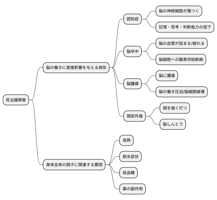 見当識障害の原因