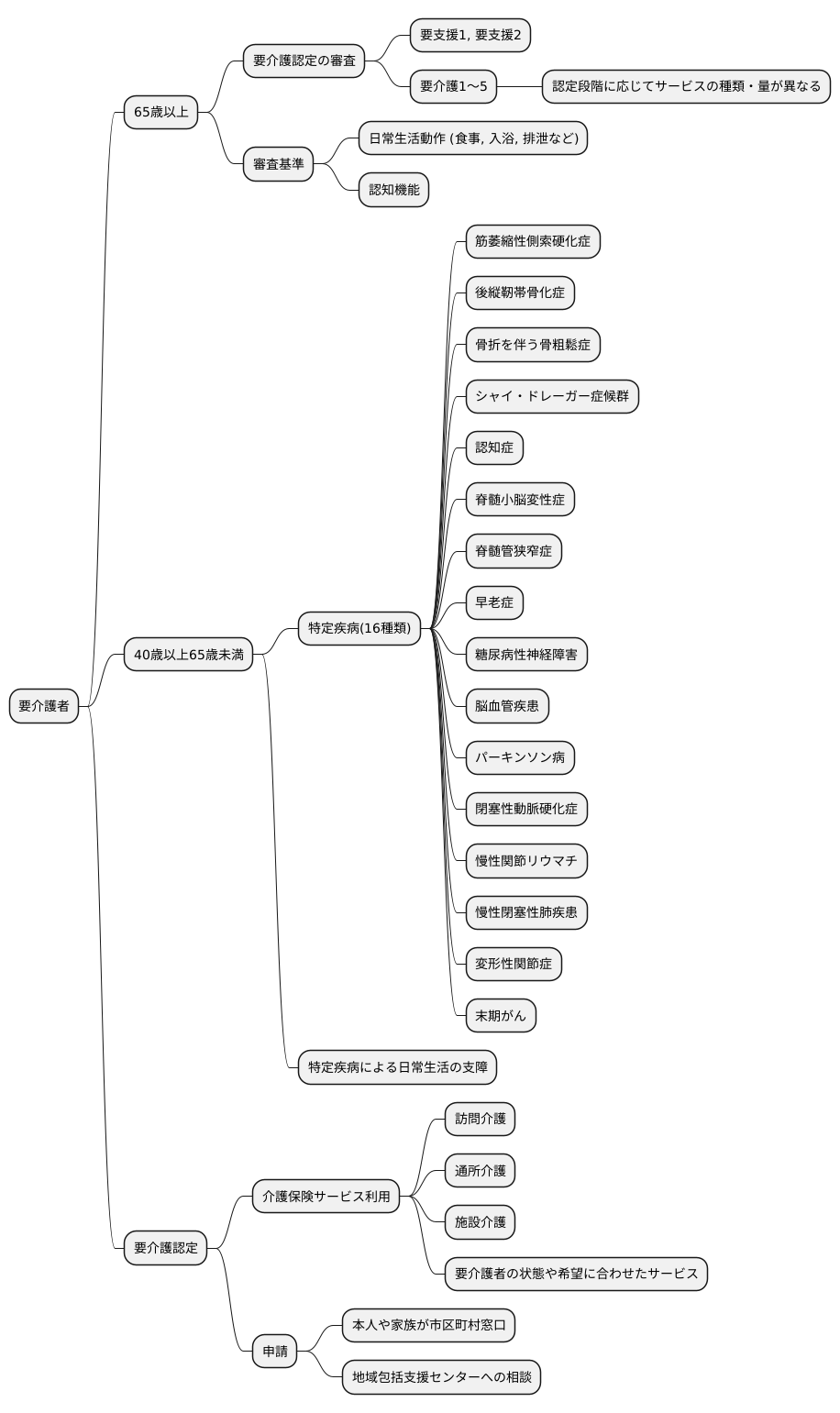 要介護者の定義