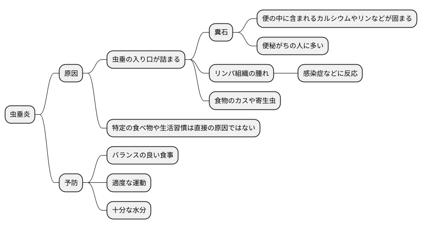 虫垂炎の原因