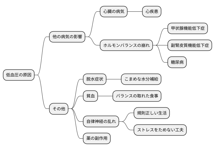 低血圧の原因