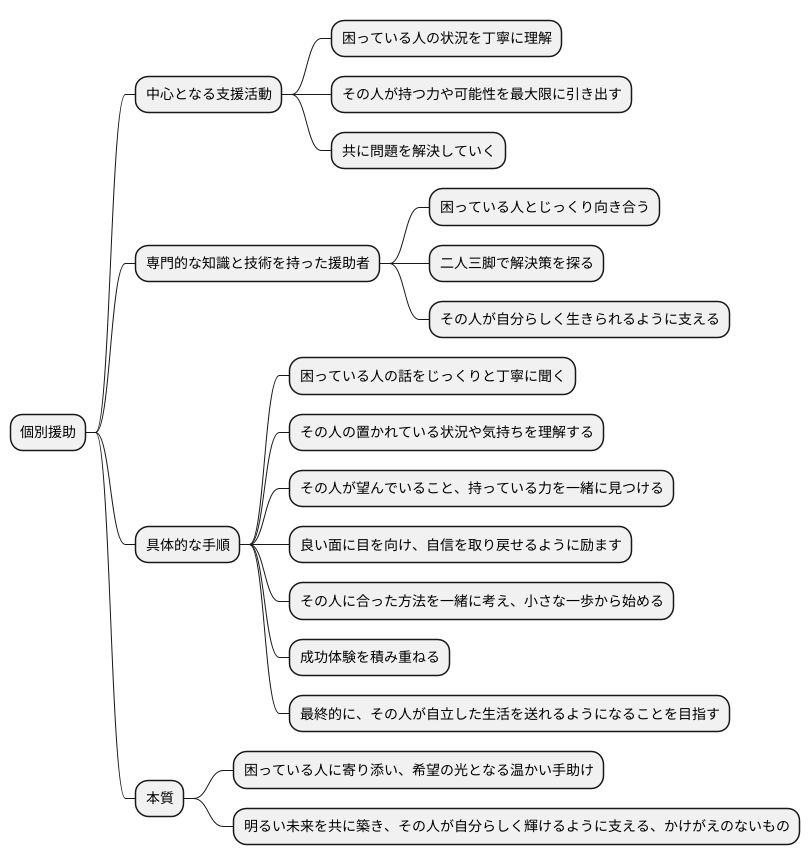 個別援助の真髄