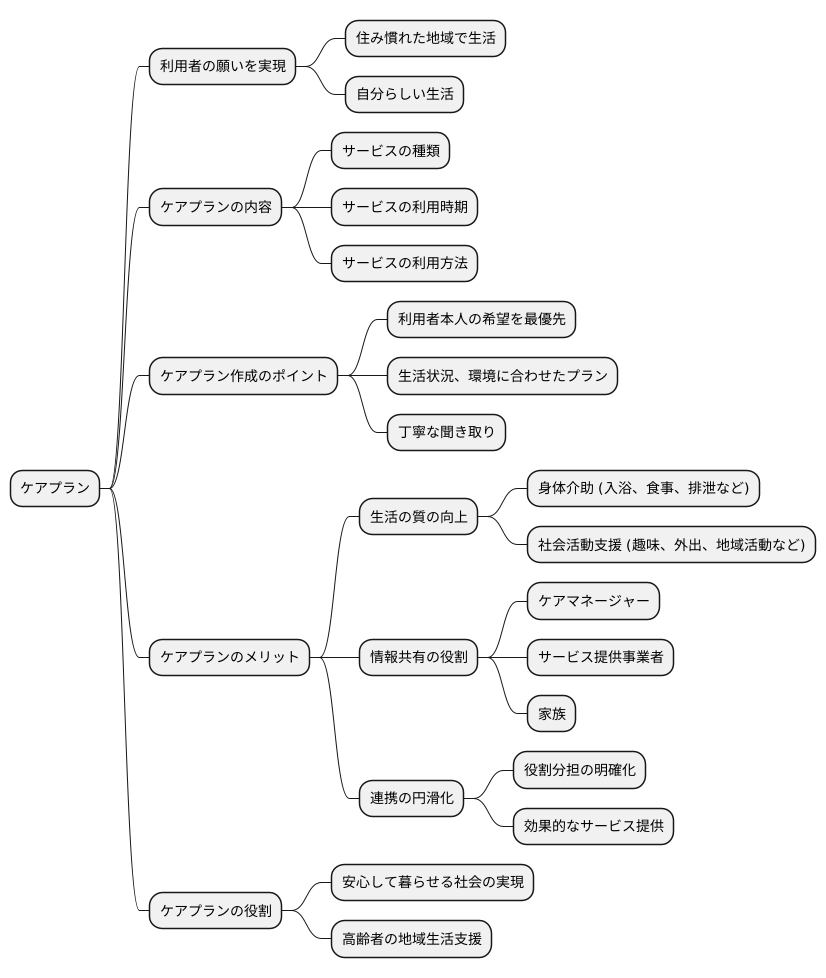 ケアプランの重要性