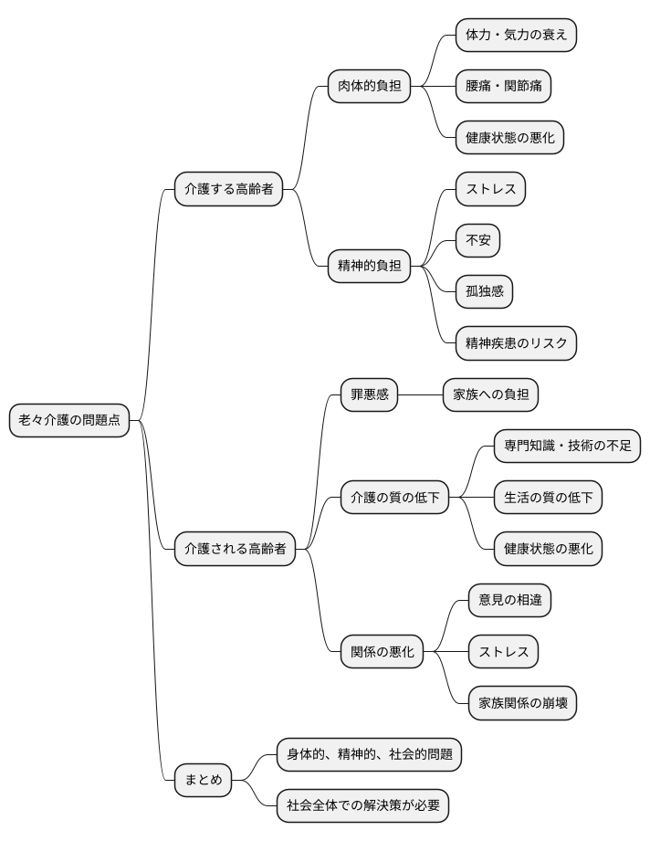 老老介護の問題点