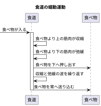 食道での蠕動運動