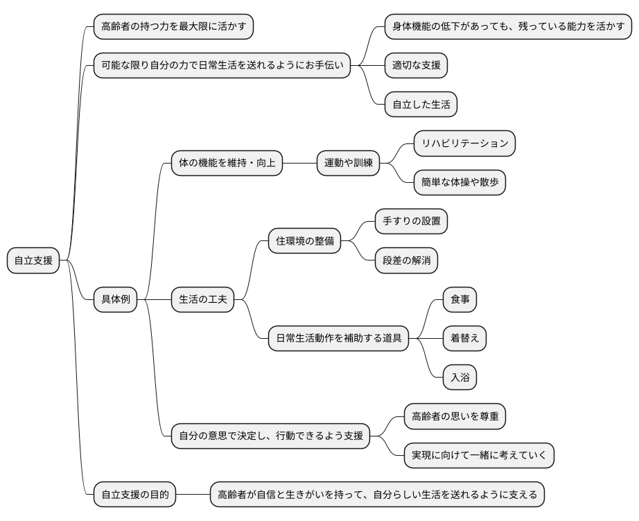 高齢者における自立支援